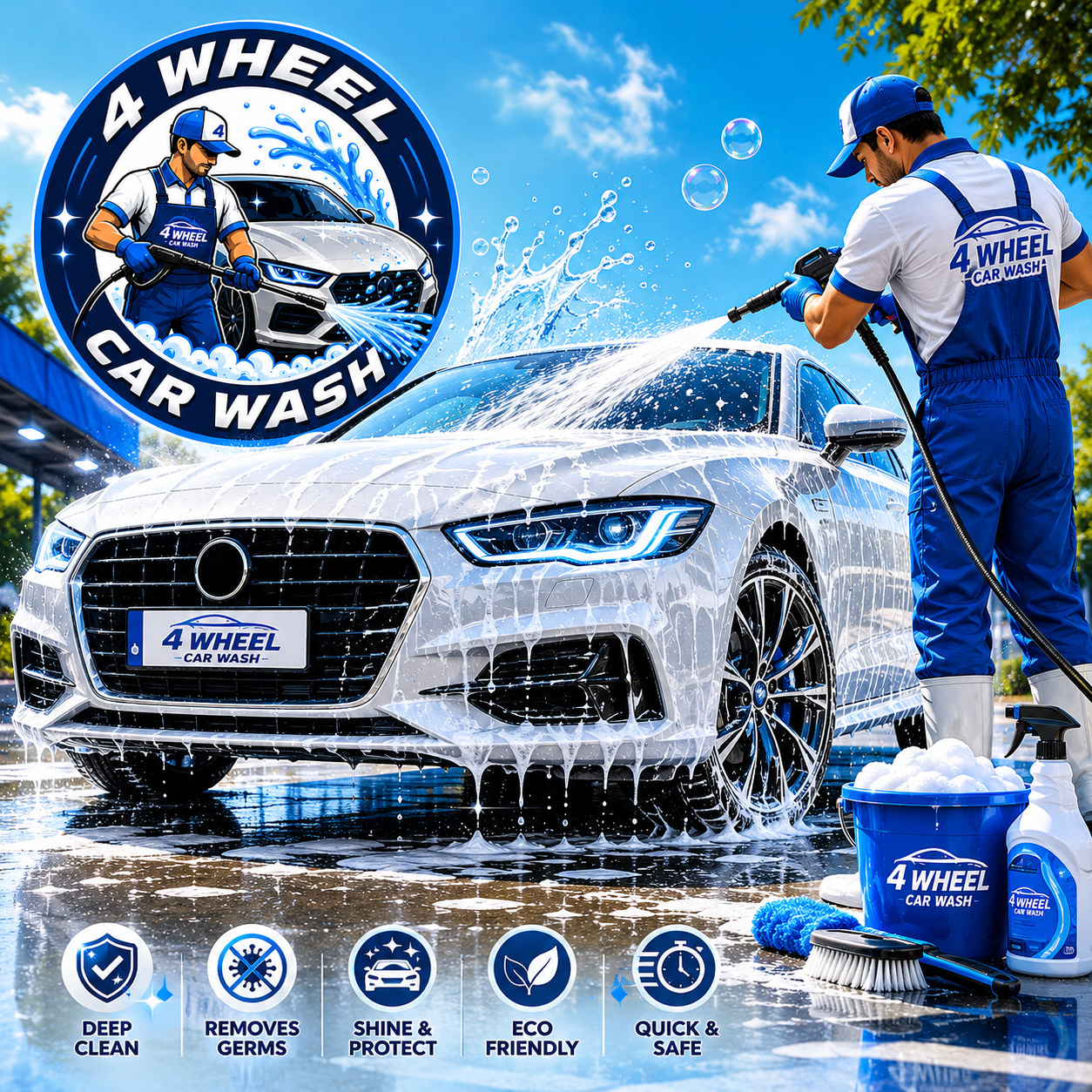 4 Wheel Car Wash Professional Service