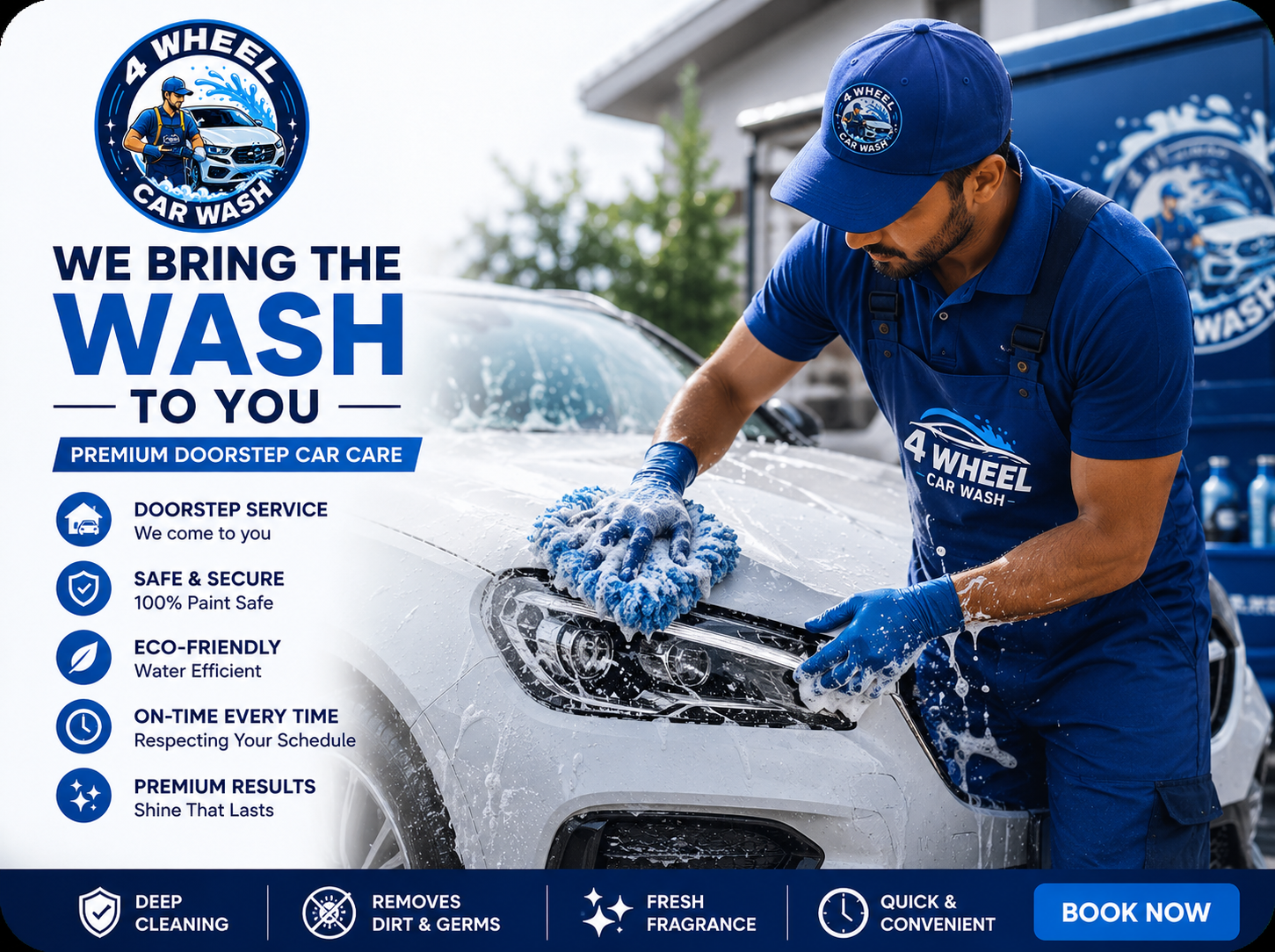4 Wheel Car Wash Team at Work