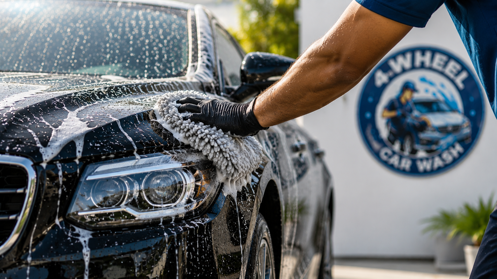 Professional car wash at doorstep